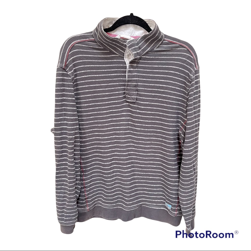 Tommy Bahama Relax 1/4 Snap Neck Sweater 100% Cotton Size Medium